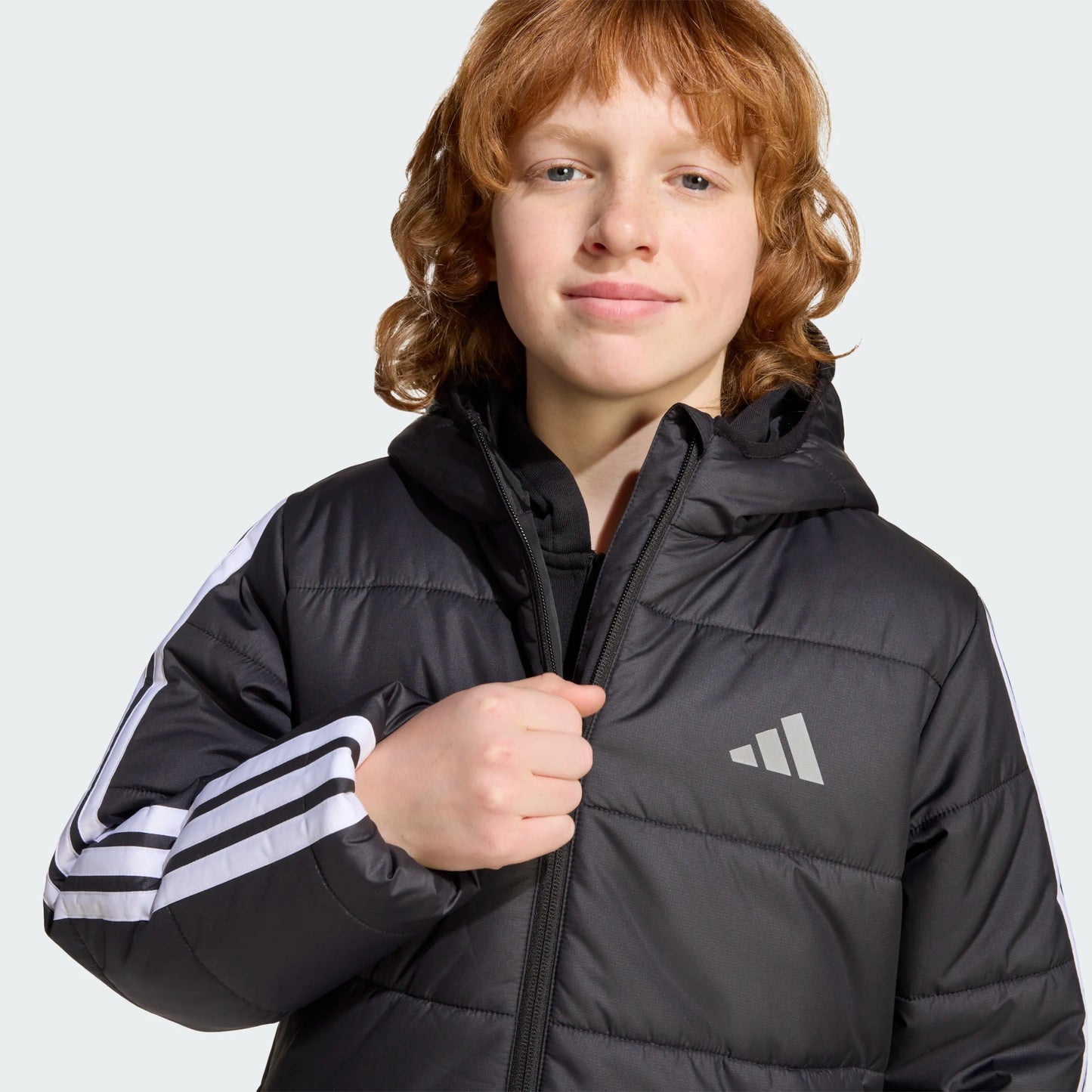 ADIDAS GIUBBOTTO INVERNALE K J7402 BLACK/WHITE