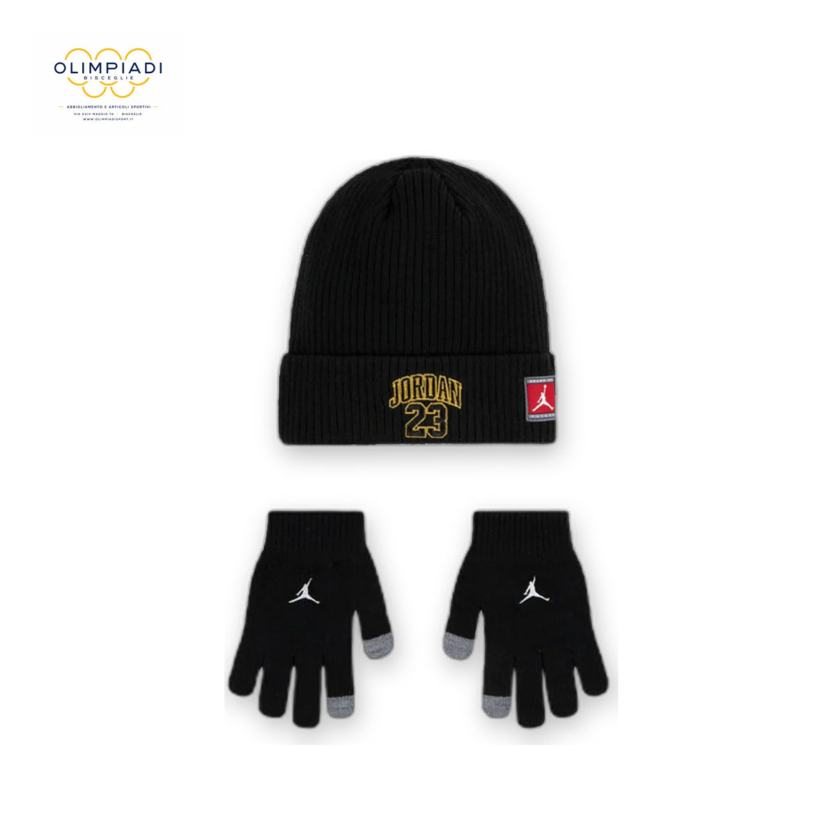 JORDAN SET CAPPELLO LANA E GUANTI 23 JERSEY BAMBINO 9A0969-K5X