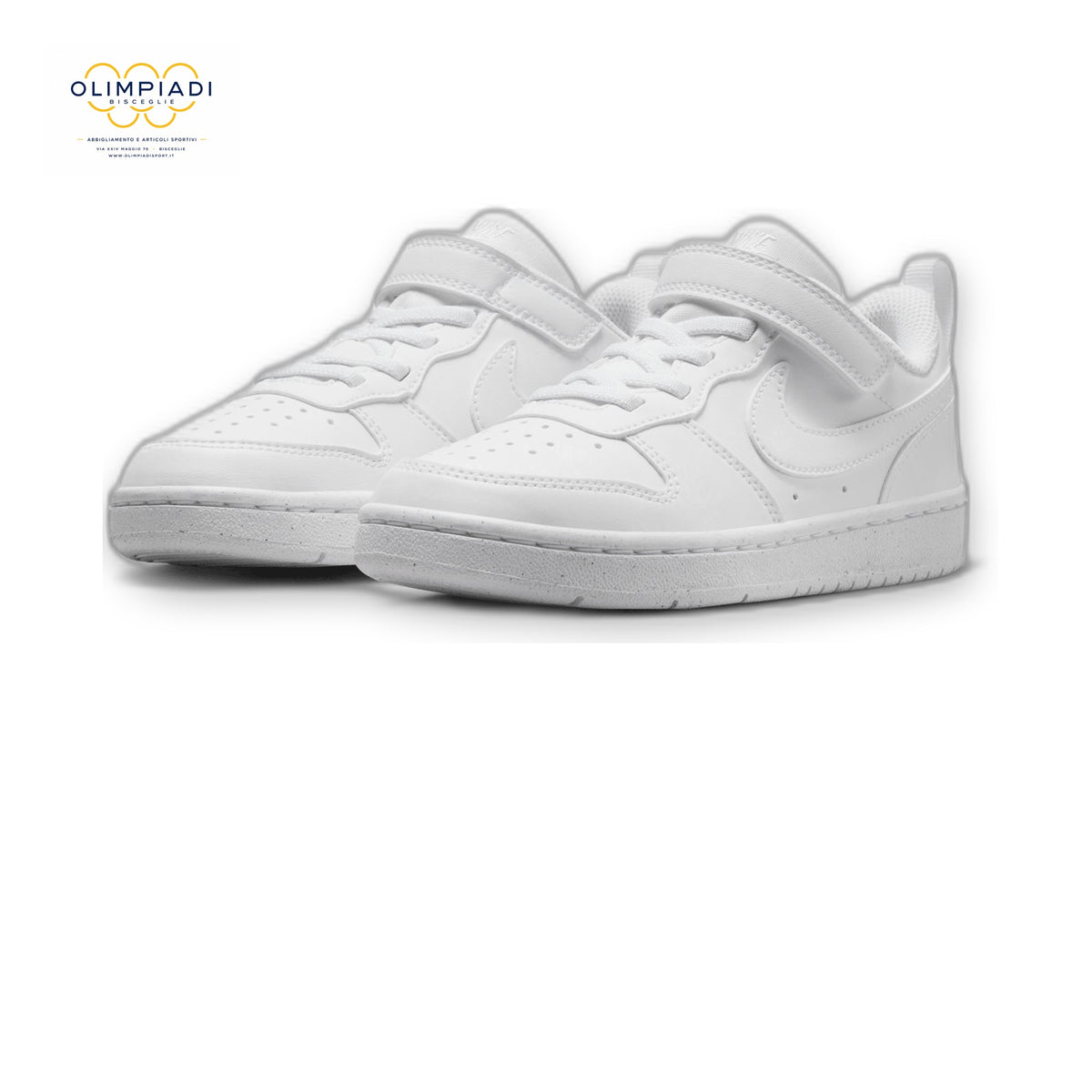 NIKE SNEAKERS COURT BOROUGH LOW RECRAFT PS BAMBINO BIANCO DV5457-106