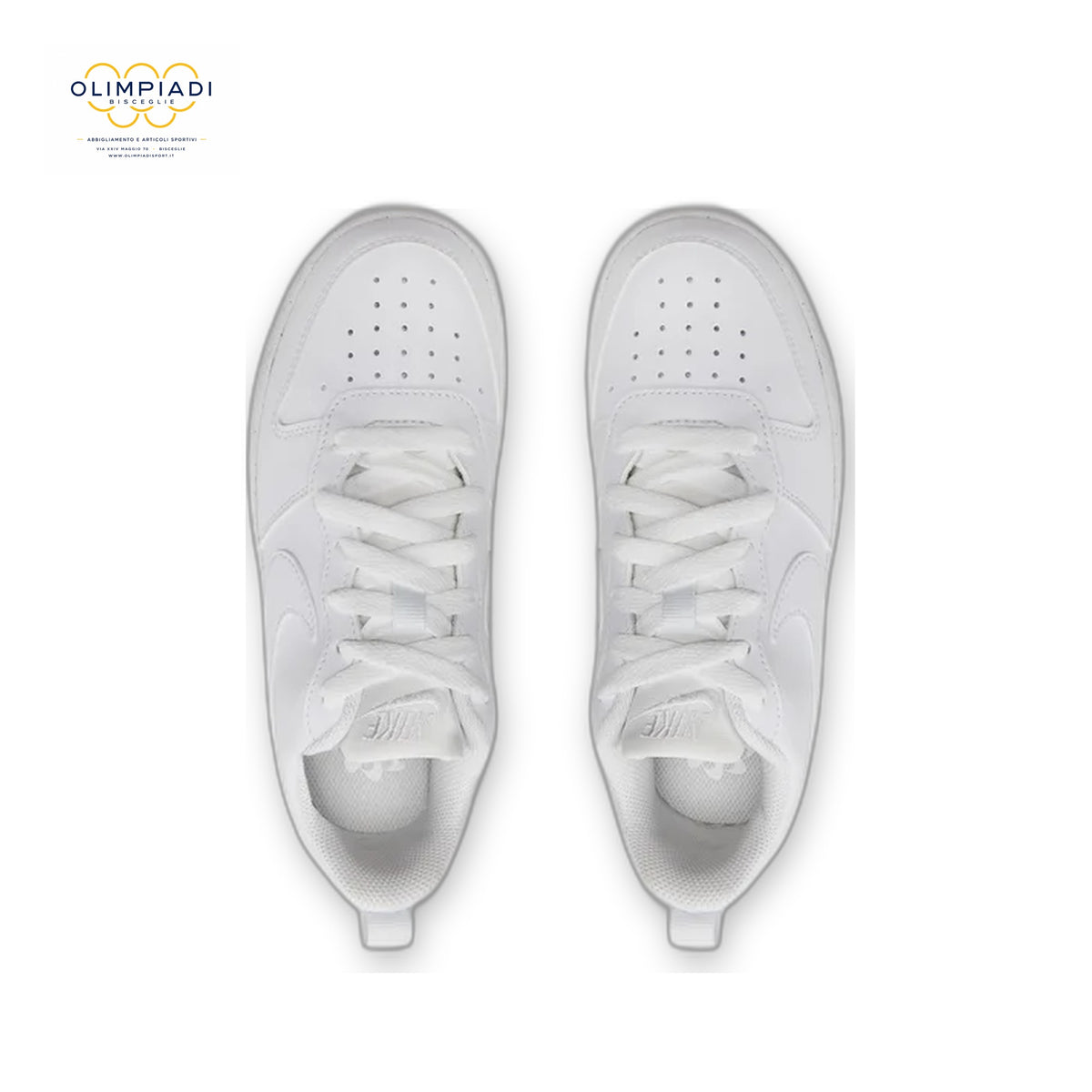 NIKE SNEAKERS COURT BOROUGH LOW RECRAFT GS BAMBINO BIANCO DV5456-106