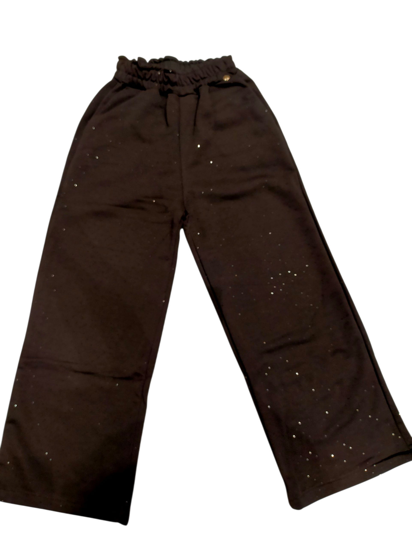 PANTALONI STRASS W OV-255 NERO