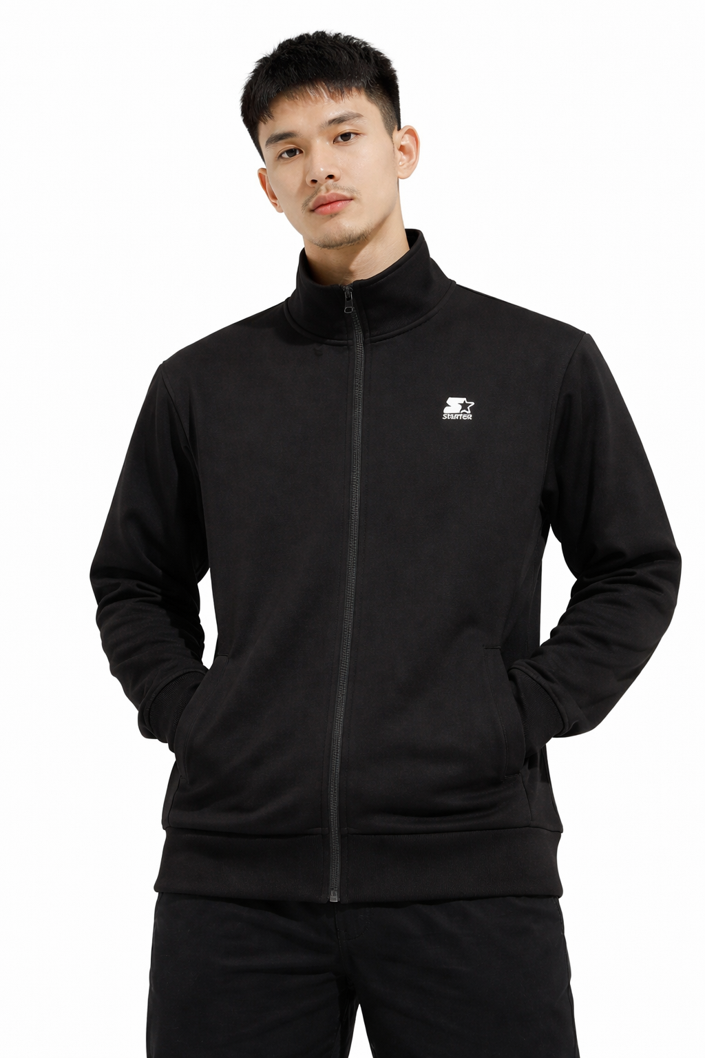 FELPA ZIP M 74328 NERO