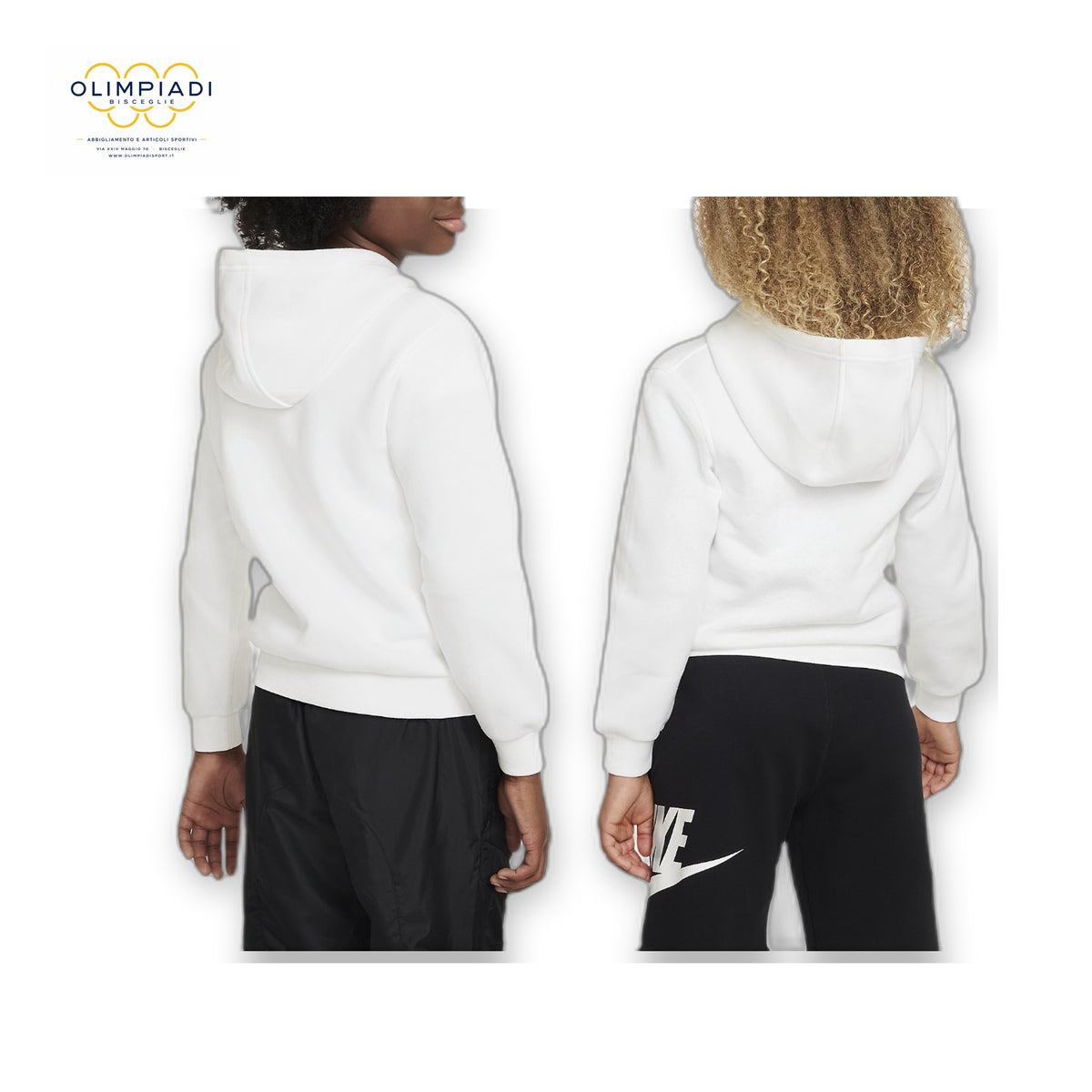 NIKE FLEECE FELPA COTONE - FD3000-100