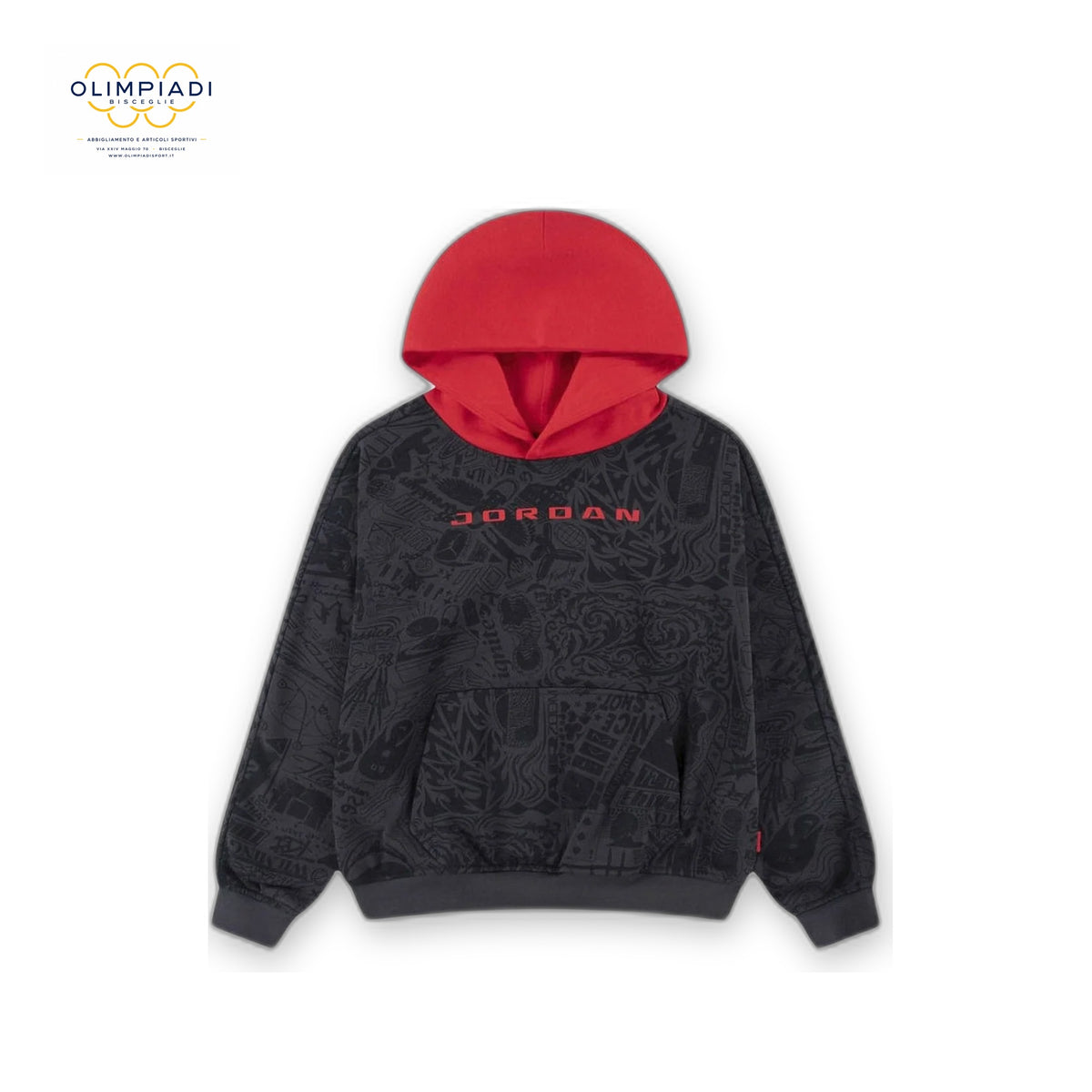 JORDAN FELPA CAPPUCCIO MJ BROOKLYN BAMBINO 95G185-G9Q