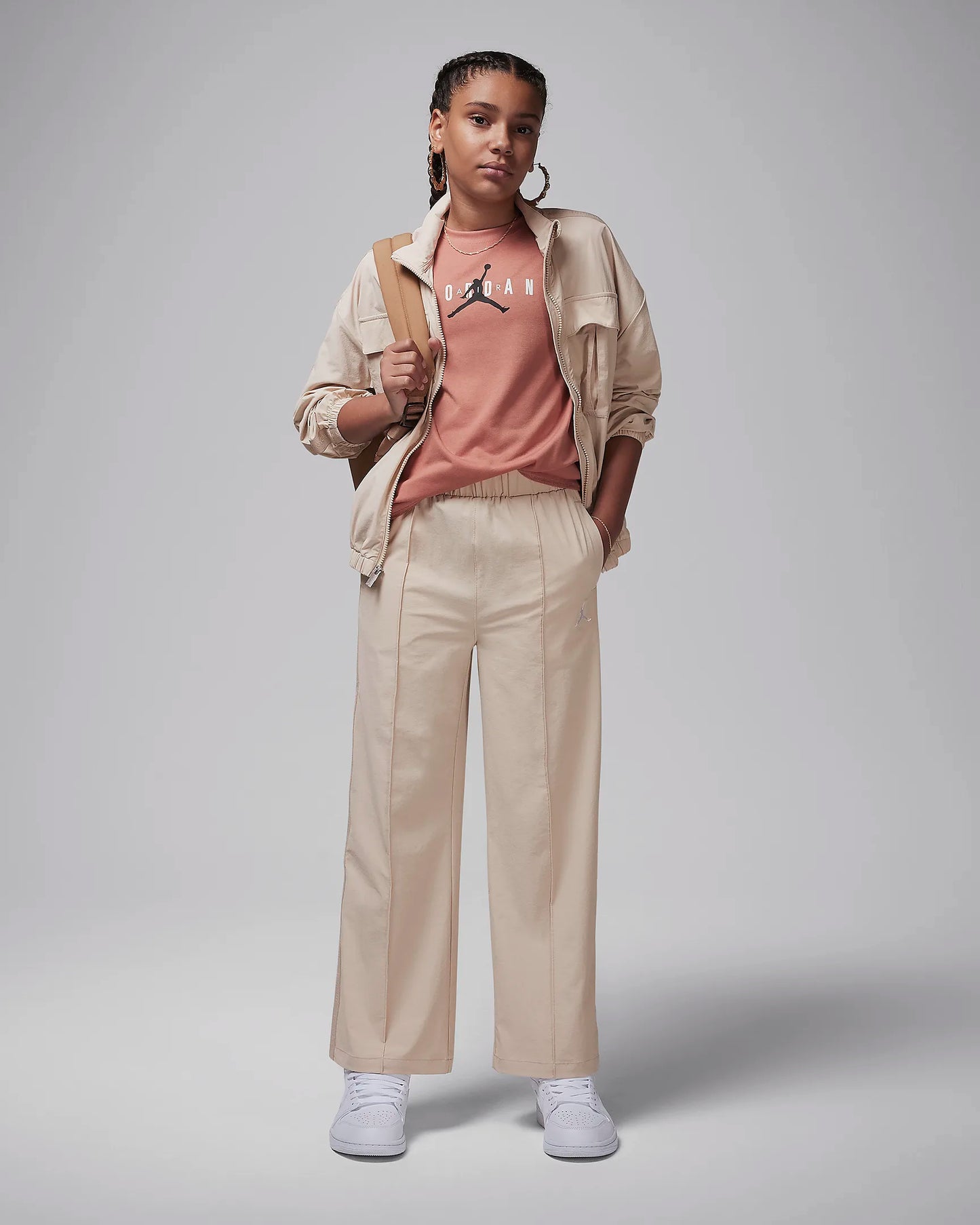 JORDAN PANTALONI K 45D346-XAE BEIGE