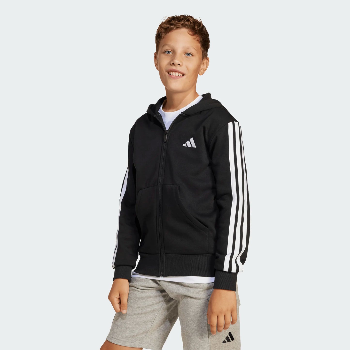 ADIDAS FELPA K JD6494     BLACK/WHITE