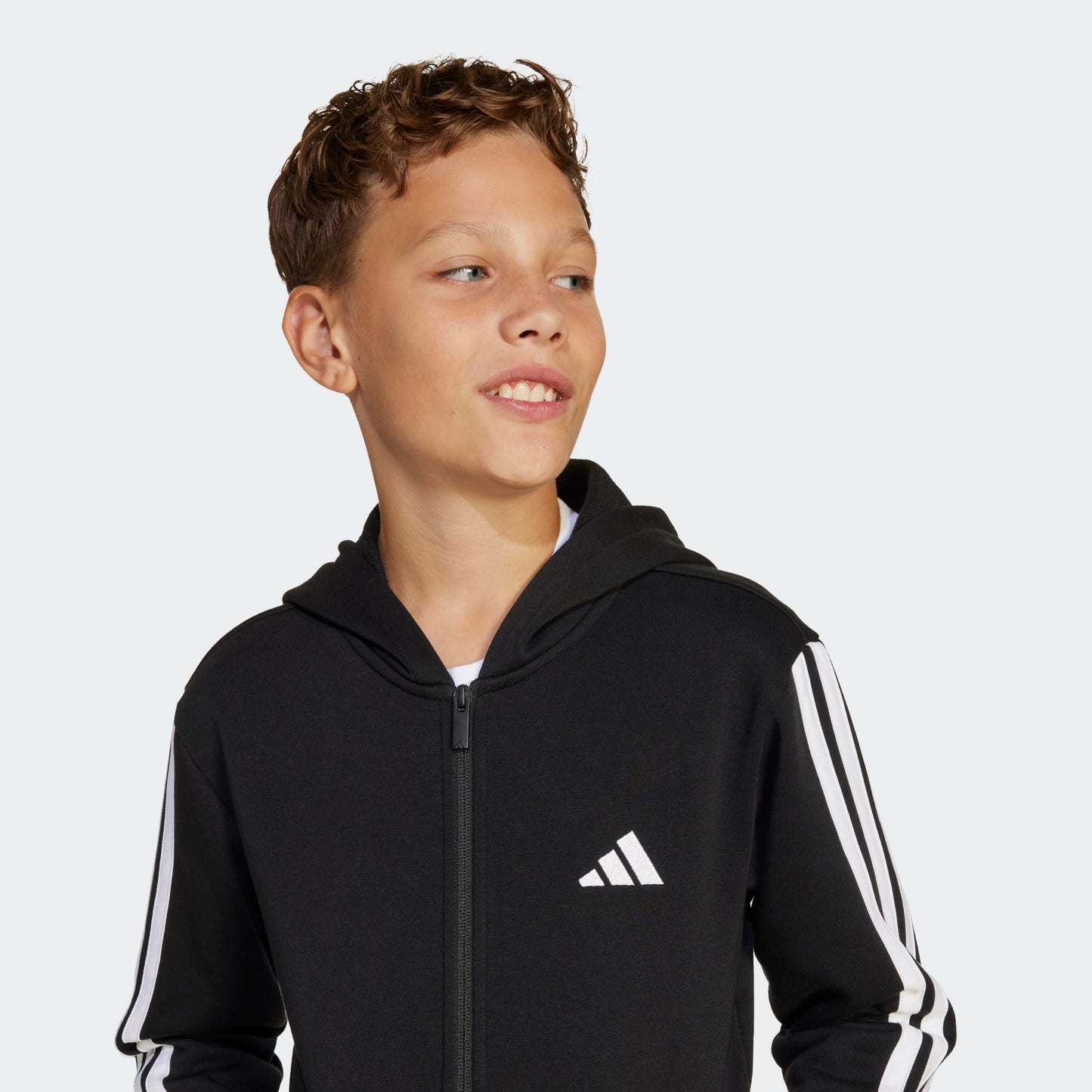 ADIDAS FELPA K JD6494     BLACK/WHITE