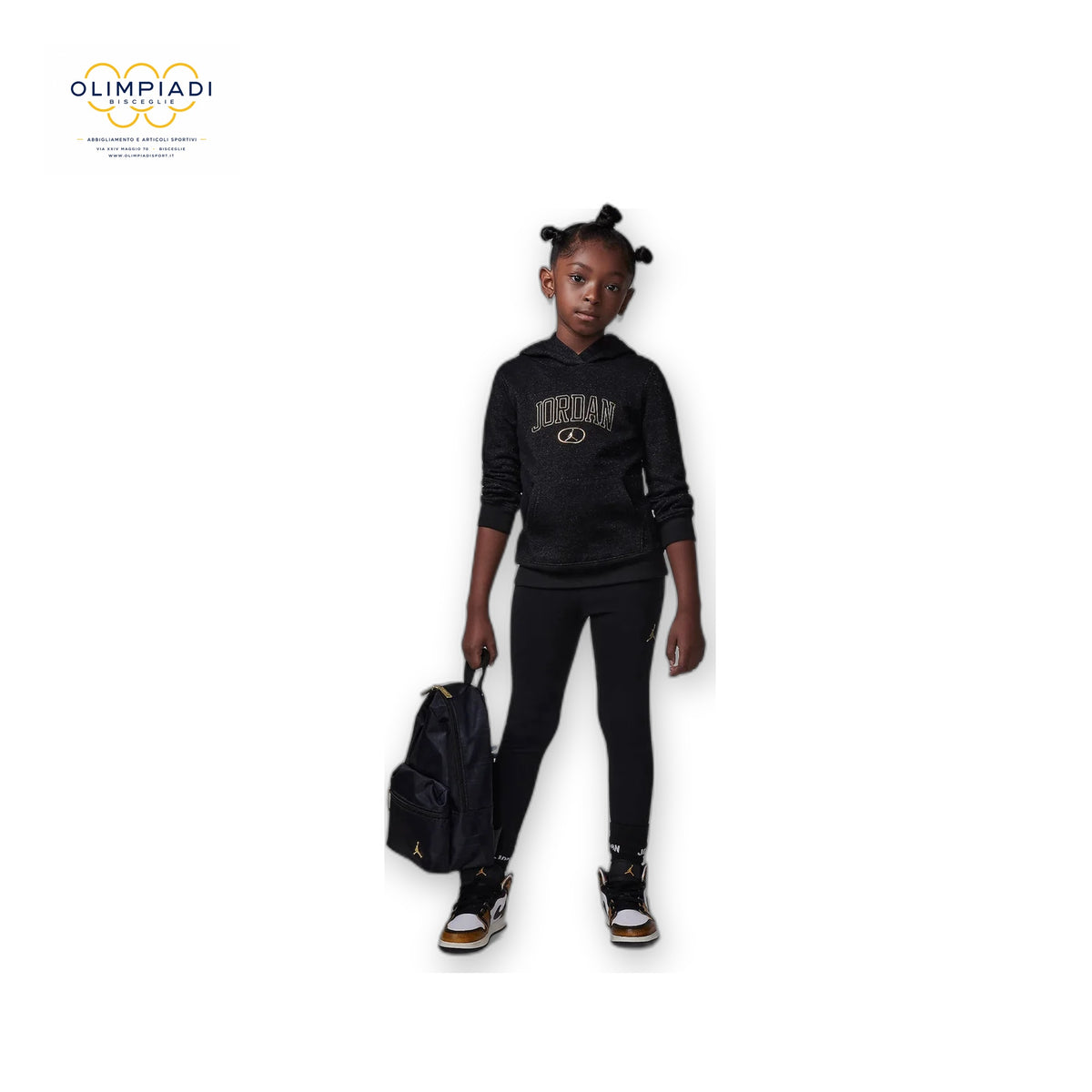 JORDAN TUTA FELPA E LEGGINGS SEE ME SHINE BAMBINA NERA 35D565-023