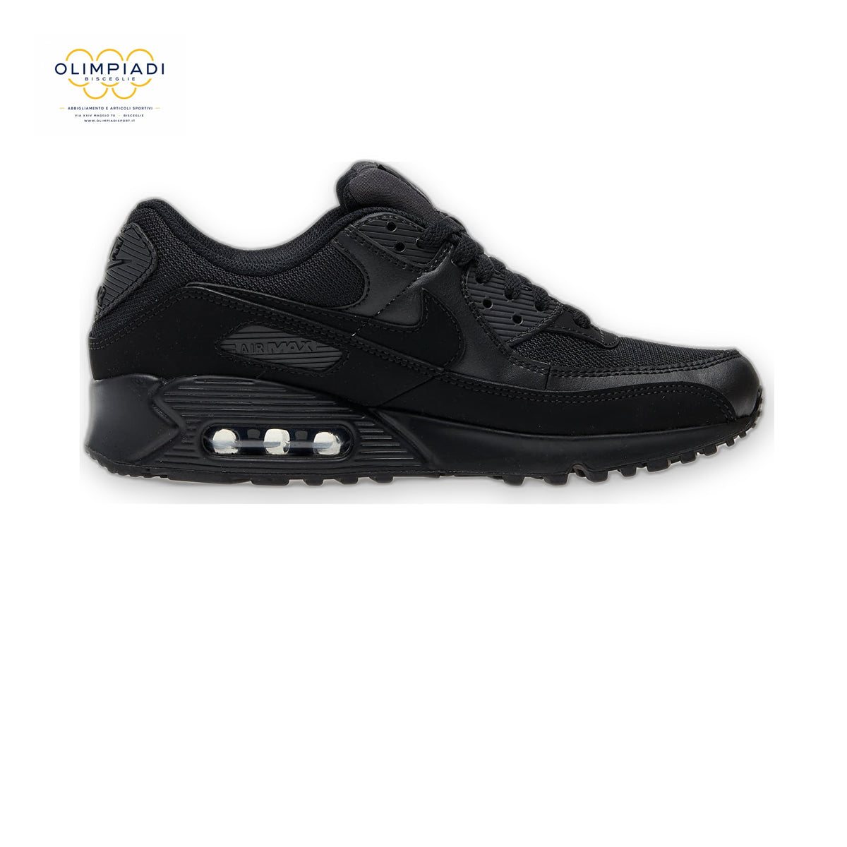 NIKE SNEAKERS AIR MAX 90 UOMO NERO CN8490-003