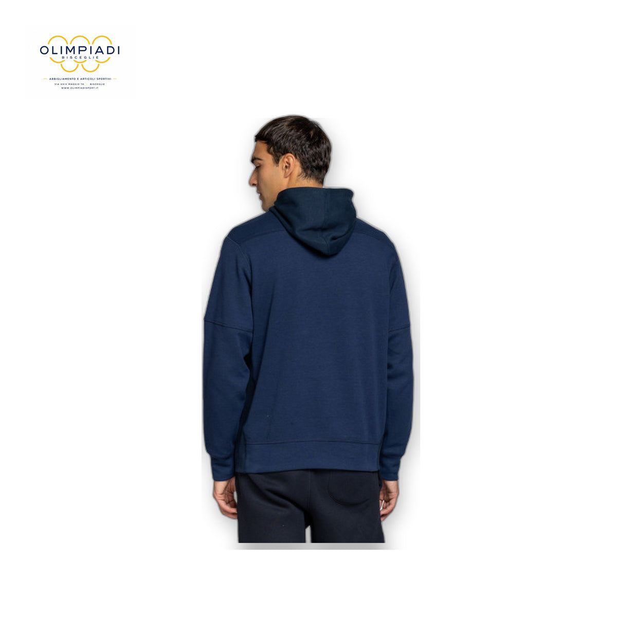 NIKE FELPA CAPPUCCIO CLUB VARSITY UOMO BLU IO1383-451