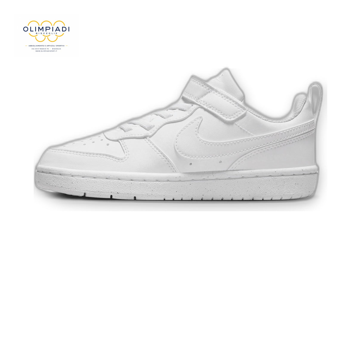 NIKE SNEAKERS COURT BOROUGH LOW RECRAFT PS BAMBINO BIANCO DV5457-106