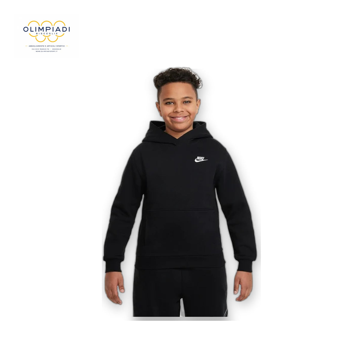 NIKE FLEECE FELPA COTONE - FD3000-010