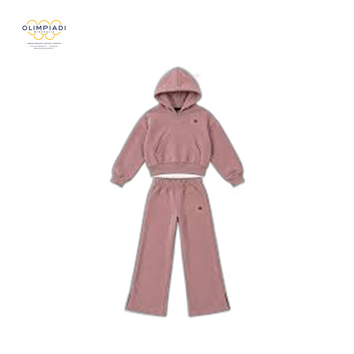 CONVERSE TUTA FELPA CAPPUCCIO E PANTALONE BAMBINA 4CK121-ANP