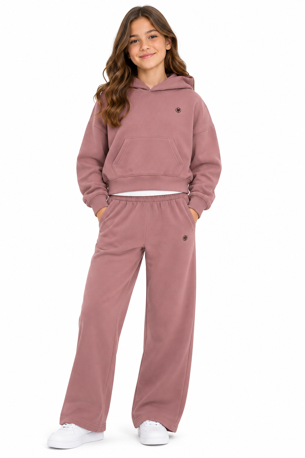 CONVERSE TUTA FELPA CAPPUCCIO E PANTALONE BAMBINA 4CK121-ANP