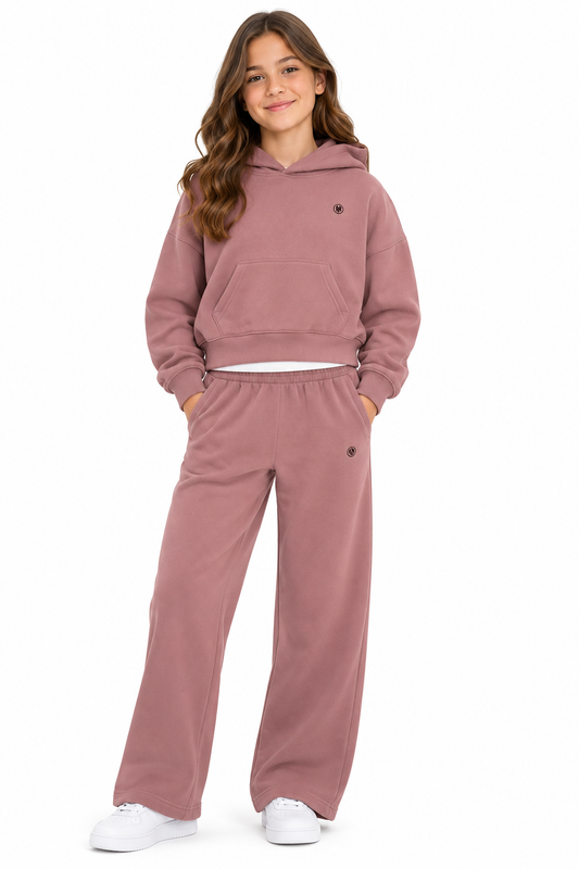 CONVERSE TUTA FELPA CAPPUCCIO E PANTALONE BAMBINA 4CK121-ANP