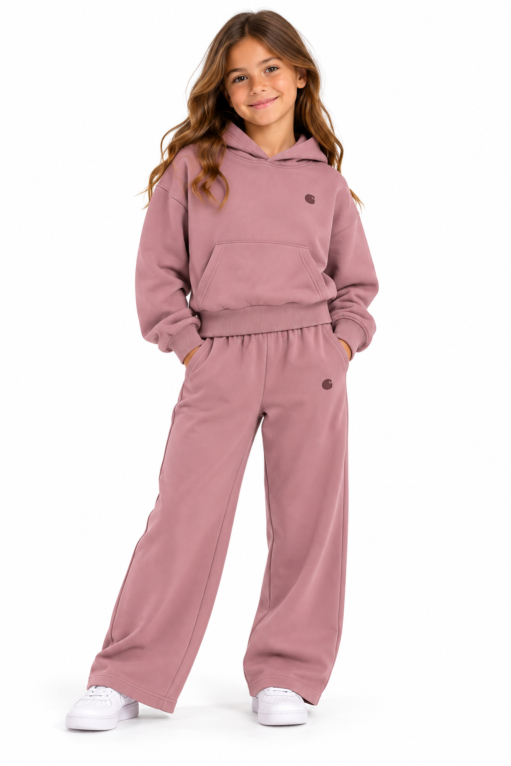 CONVERSE TUTA FELPA CAPPUCCIO E PANTALONE BAMBINA 4CK121-ANP