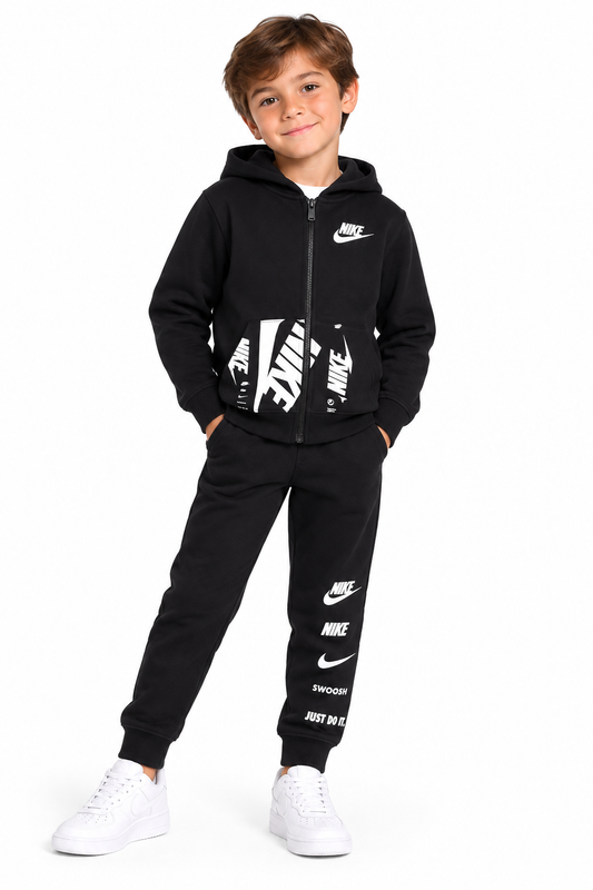 NIKE TUTA FELPA E JOGGER FLEECE BAMBINO 86J859-023