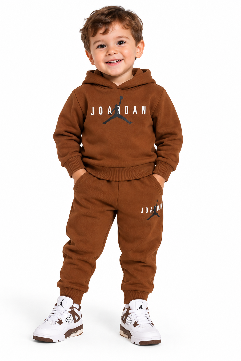JORDAN TUTA FELPA CON CAPPUCCIO NEONATO 65C505-X4A