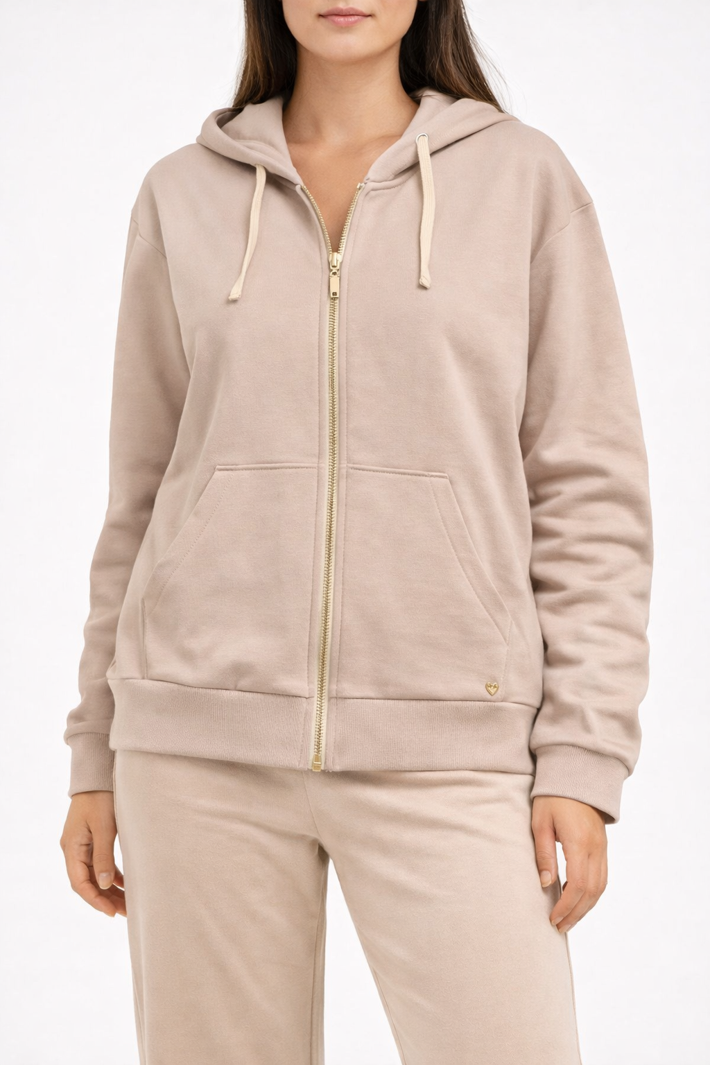 FELPA ZIP W OV-285 BEIGE