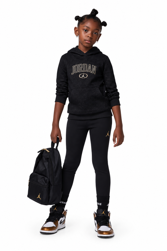 JORDAN TUTA FELPA E LEGGINGS SEE ME SHINE BAMBINA NERA 35D565-023