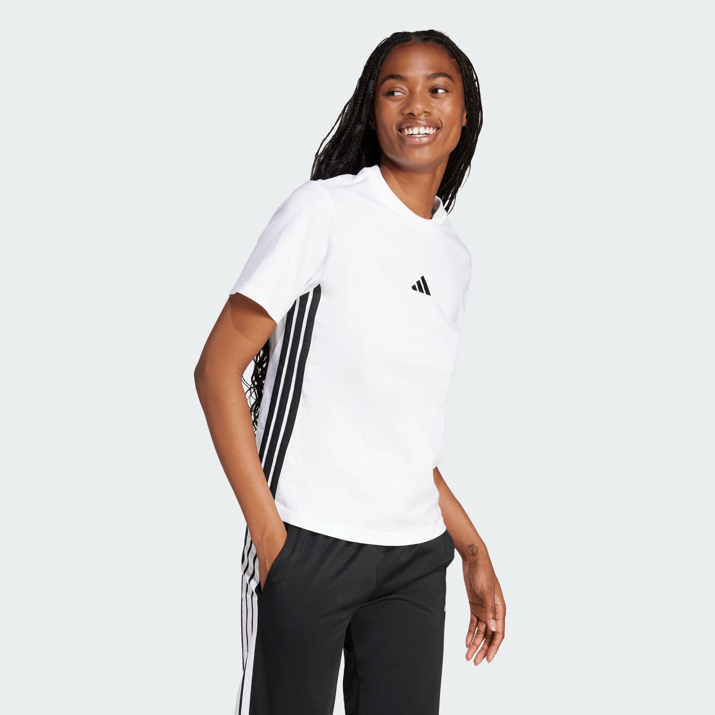 ADIDAS W 3S SJ T WHITE/BLACK (JD0844)