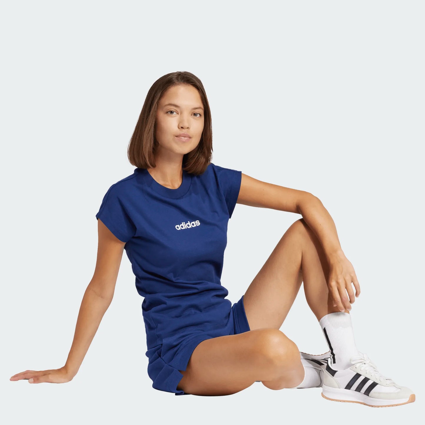 ADIDAS W LIN SJ T DKBLUE/WHITE (JG8658)