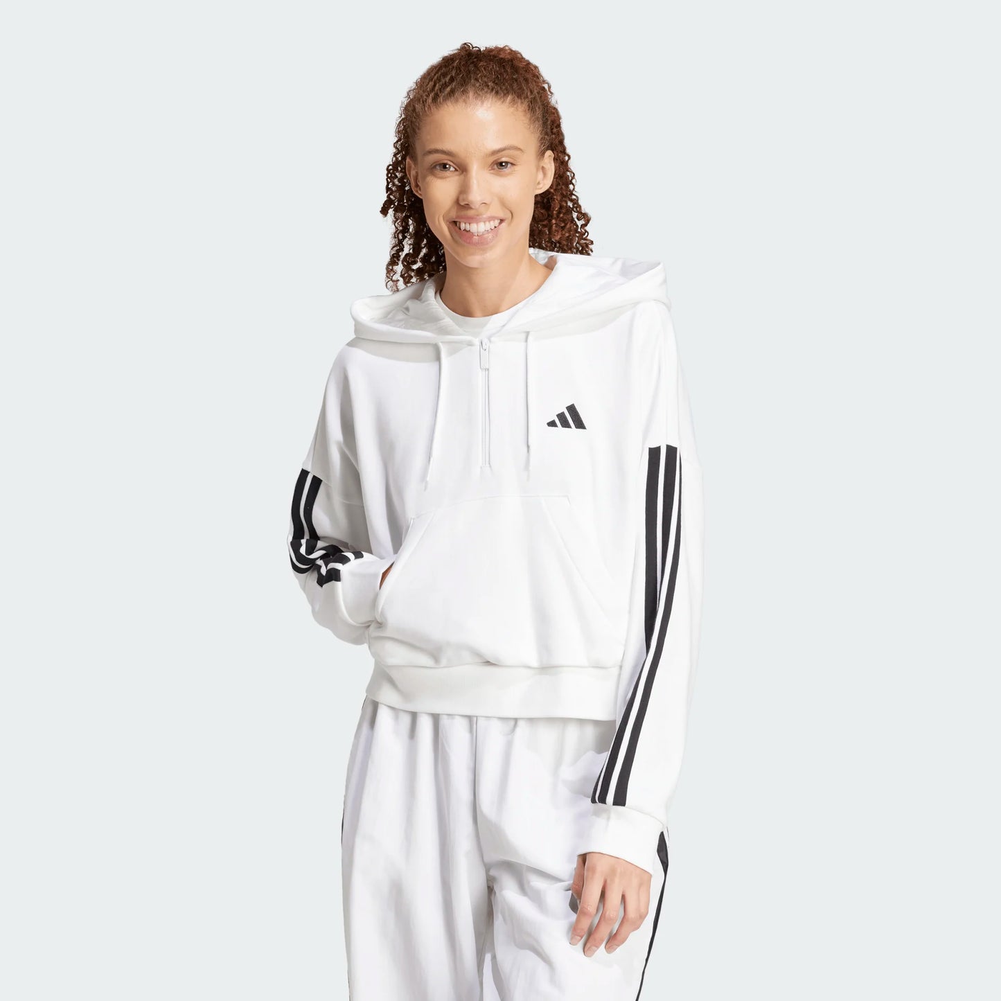 ADIDAS W 3S FT QZ HD WHITE/BLACK (JN1948)