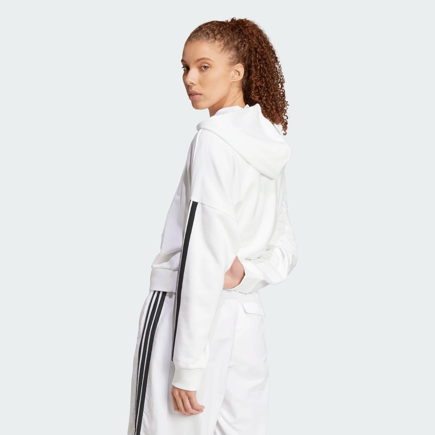 ADIDAS W 3S FT QZ HD WHITE/BLACK (JN1948)