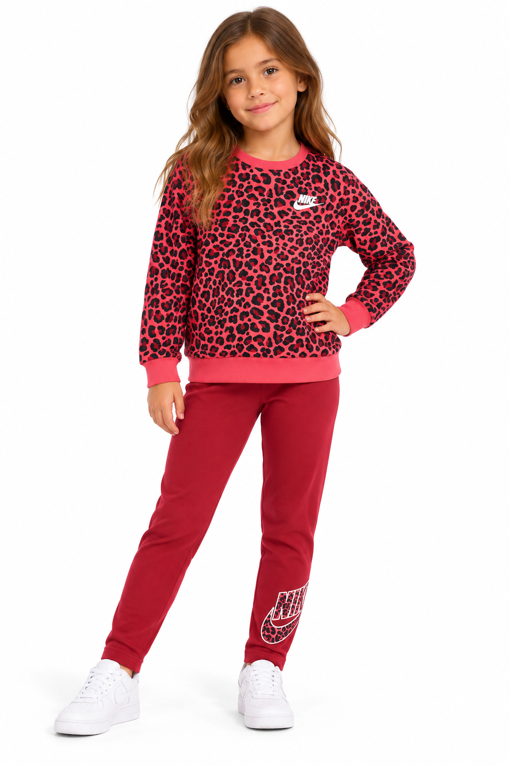 NIKE COMPLETO FELPA E LEGGINGS FLEECE BAMBINA 36I278-R0M