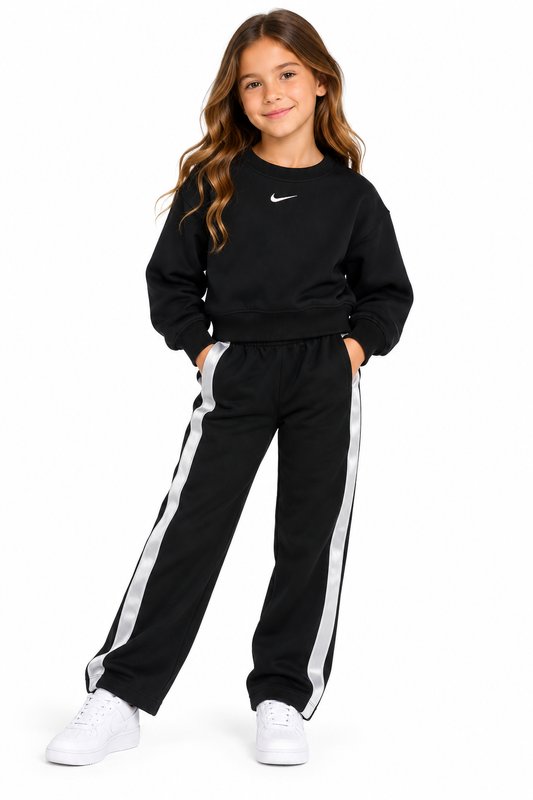 NIKE TUTA FELPA GIROCOLLO E PANTALONE SHINE BAMBINA 36M460-023