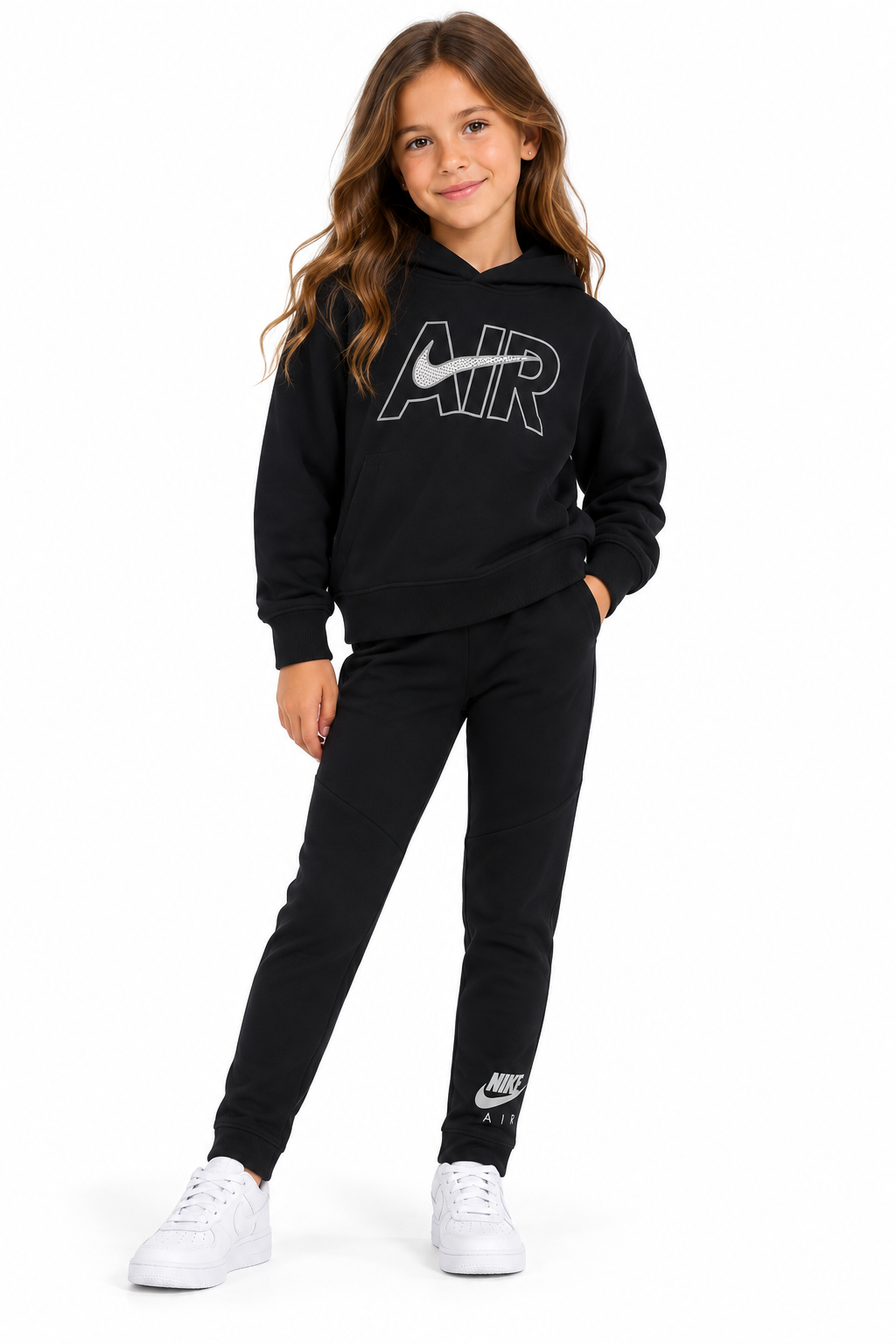 NIKE COMPLETO FELPA E LEGGINGS AIR BAMBINA 36J204-023