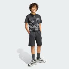 ADIDAS J CAMO FT SHORT BLACK/CARBON (KB6840)